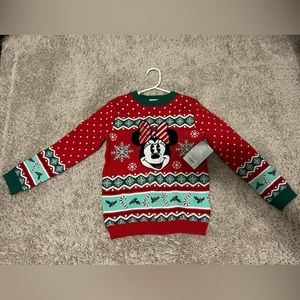 NWT Minnie Mouse Christmas sweater, size 5/6